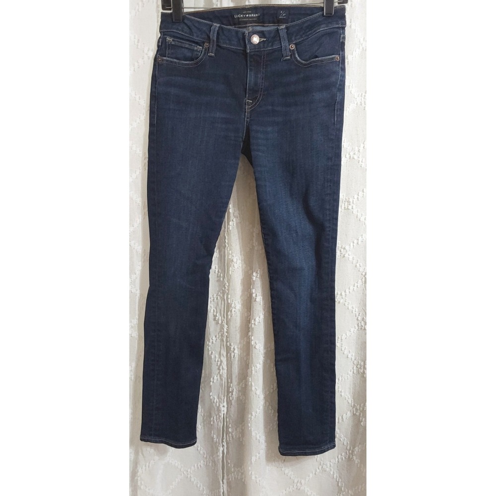 Lucky Brand Stella Skinny Jeans Womens 4 27 Regular Dark Wash Blue Denim Pants